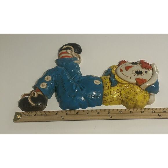 Raggedy Andy Wall Plastic Hanging Plaque Bobbs Merrill 1977 Vintage - Picture 8 of 9